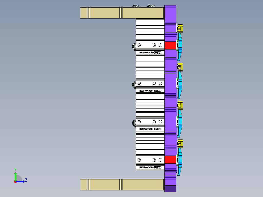 A00-0688-小零件CNC工装夹具三维模型CNC2反面及内腔结构加工治具-20200630左视图