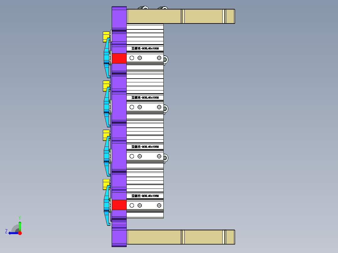 A00-0688-小零件CNC工装夹具三维模型CNC2反面及内腔结构加工治具-20200630右视图