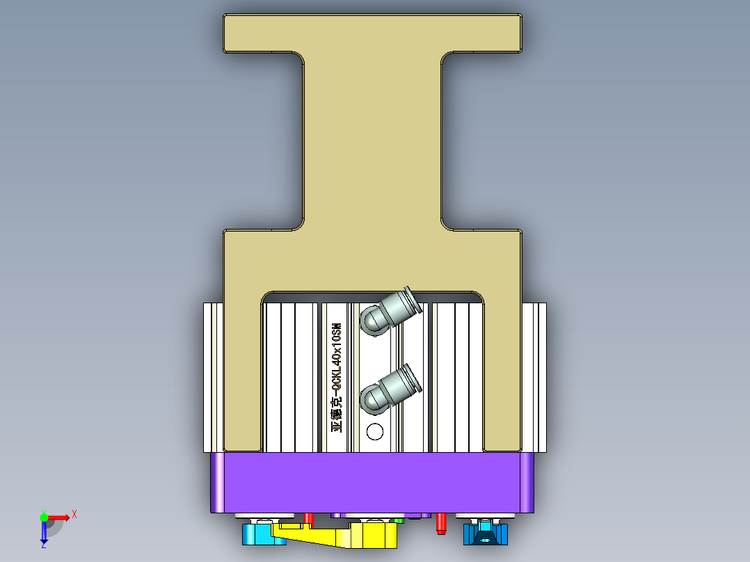 A00-0688-小零件CNC工装夹具三维模型CNC2反面及内腔结构加工治具-20200630俯视图