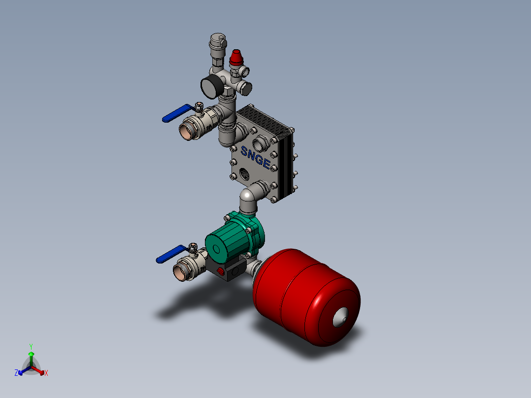 气泵正等轴测图