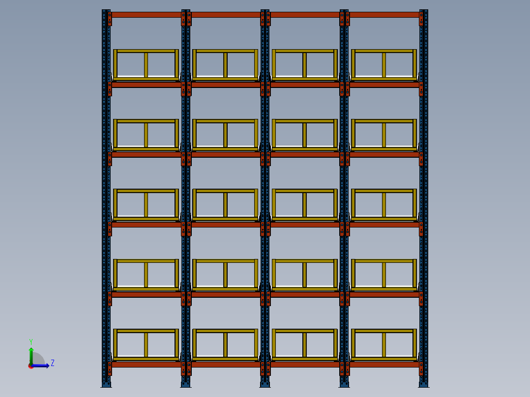 插入式管材存储架 1469281左视图