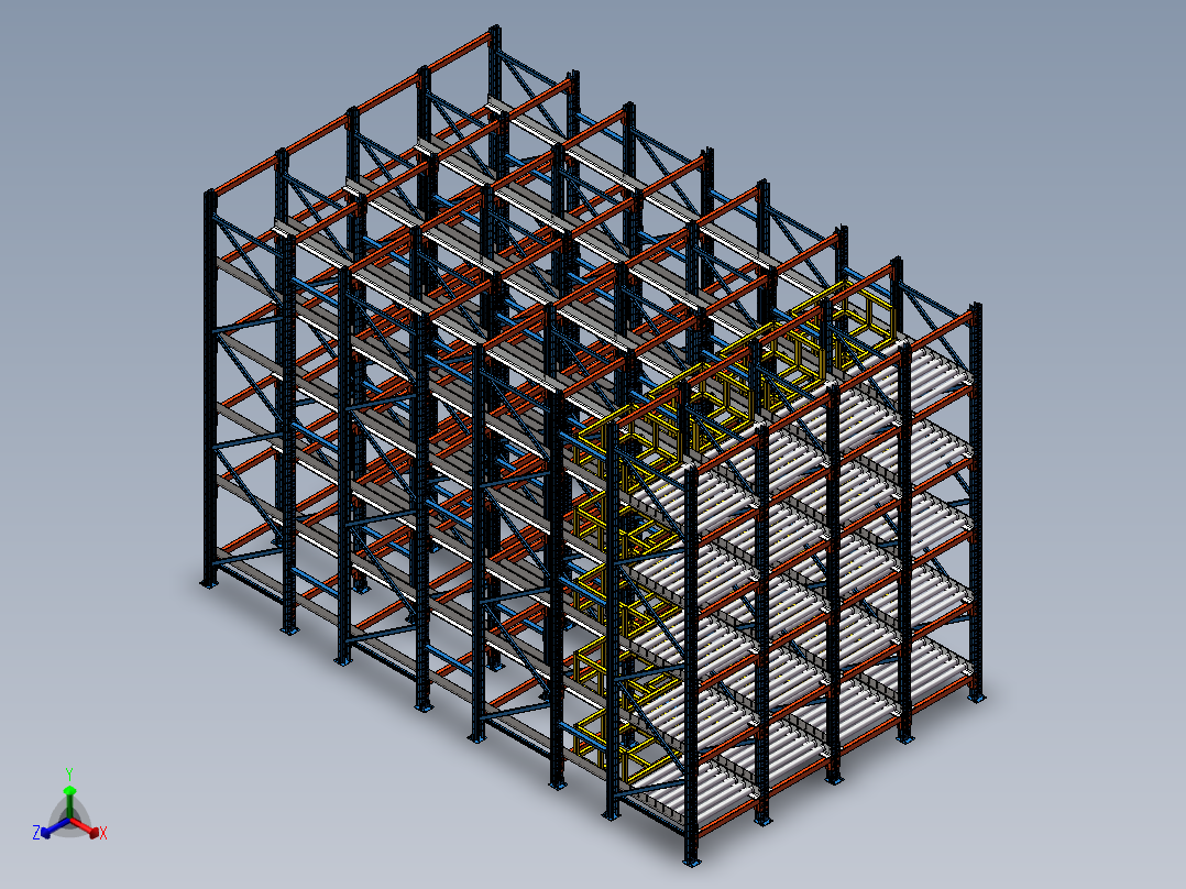 插入式管材存储架 1469281正等轴测图