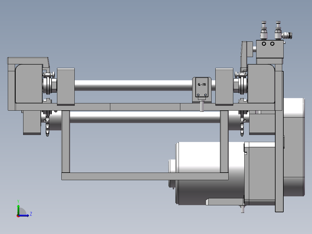 0.683米0.238米双皮带机构左视图