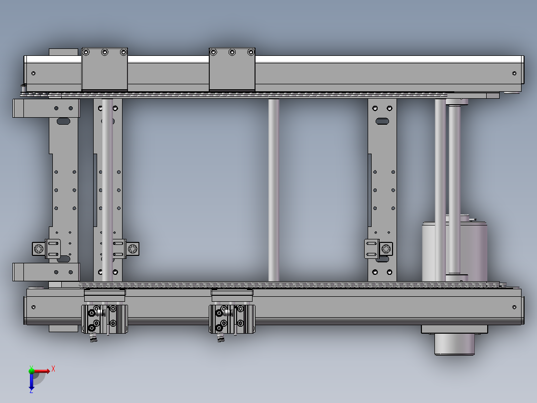 0.683米0.238米双皮带机构俯视图