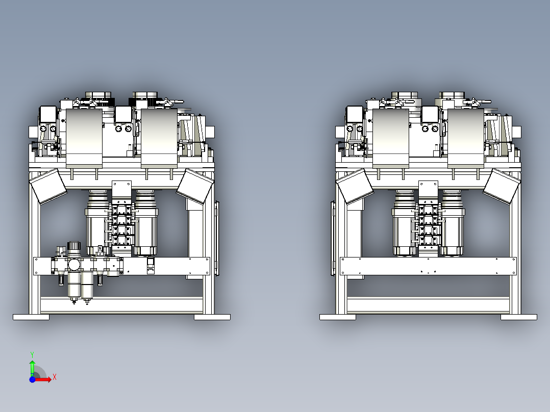 滚动头自动装配系统结构前视图