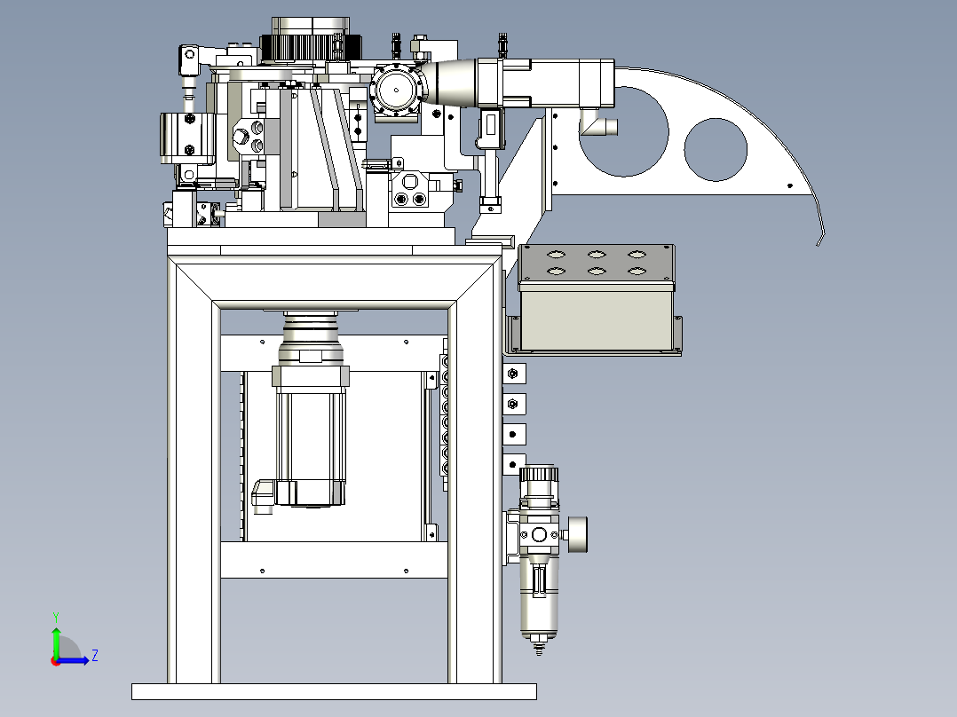 滚动头自动装配系统结构左视图