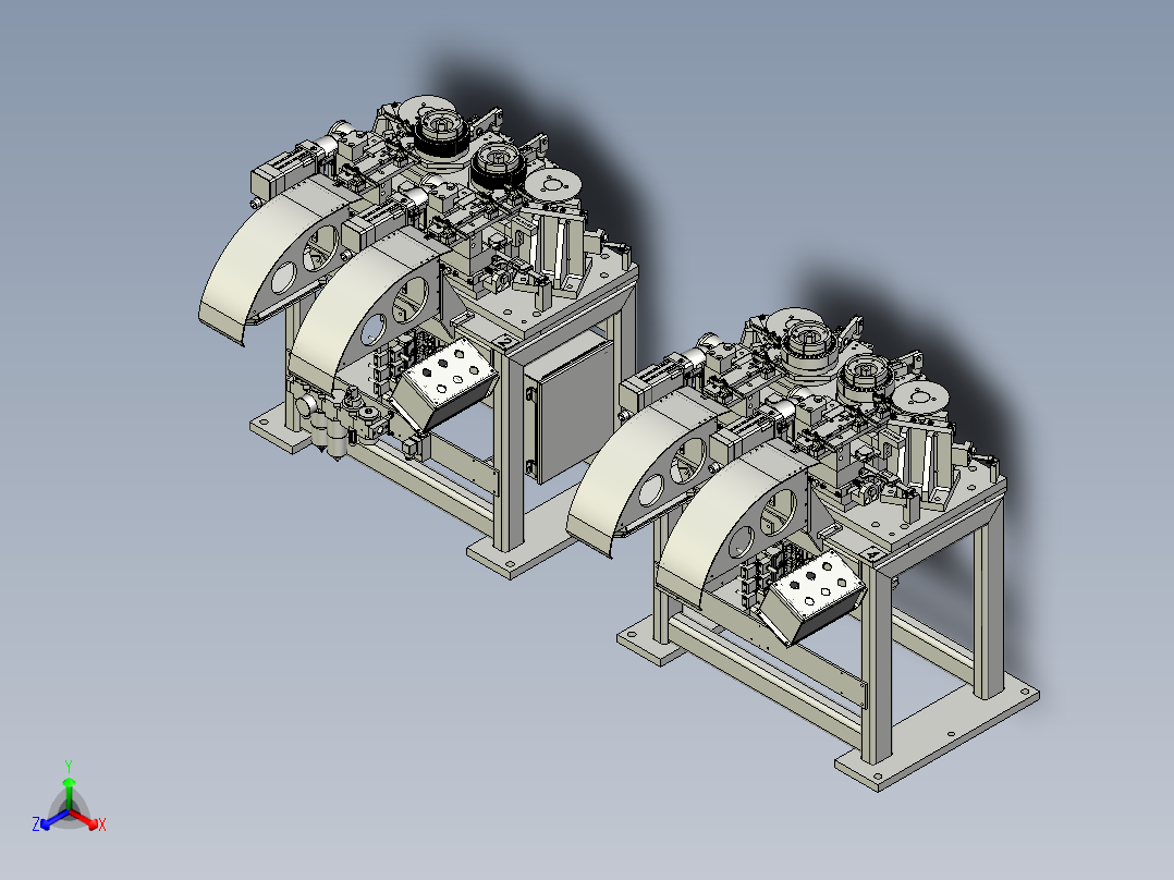 滚动头自动装配系统结构正等轴测图