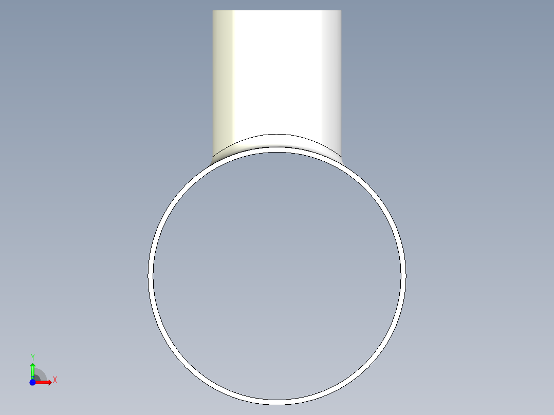 B3004565-变径三通管前视图