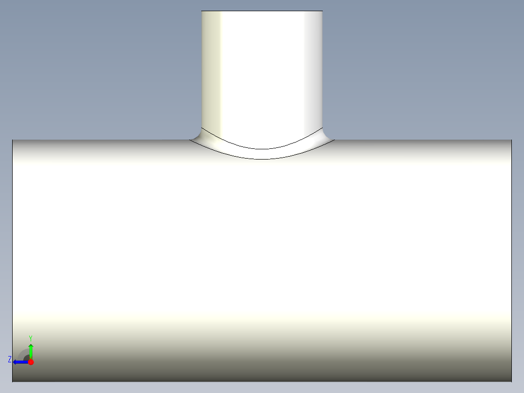 B3004565-变径三通管右视图