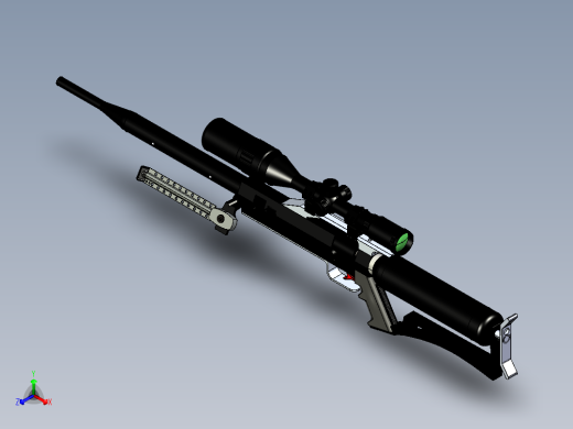 手枪左轮冲锋枪老式狙击步枪设计3D图纸custom-airforce-condor-airgun SW STP IGS STL正等轴测缩略图