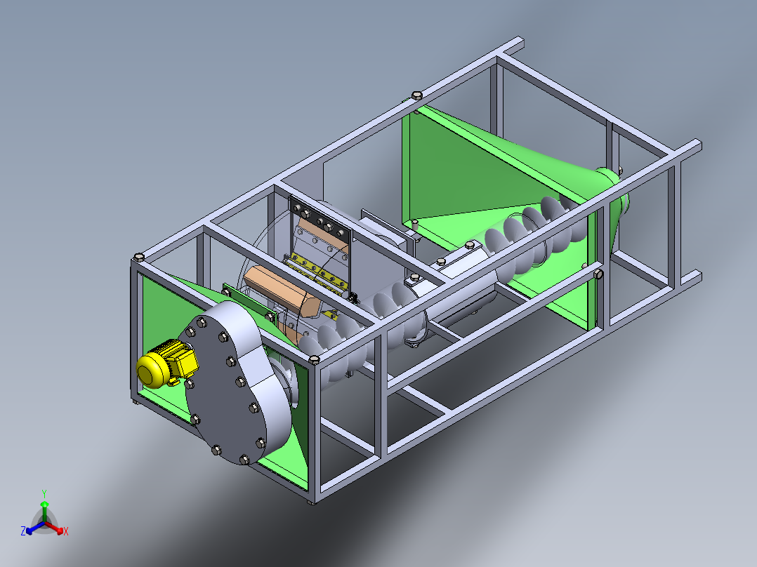 锤磨机正等轴测图
