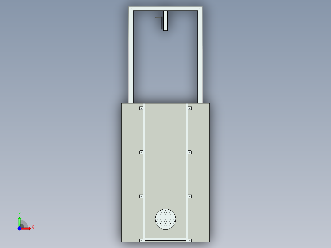 格篮提栅板前视图