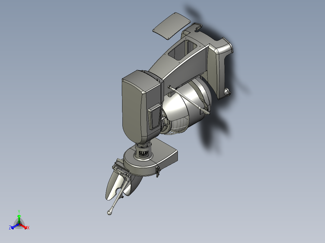 后厨鲜奶搅拌机正等轴测图