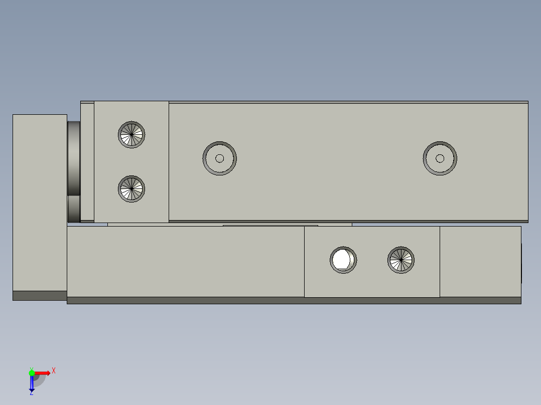 滑台气缸HLQ12X10S俯视图