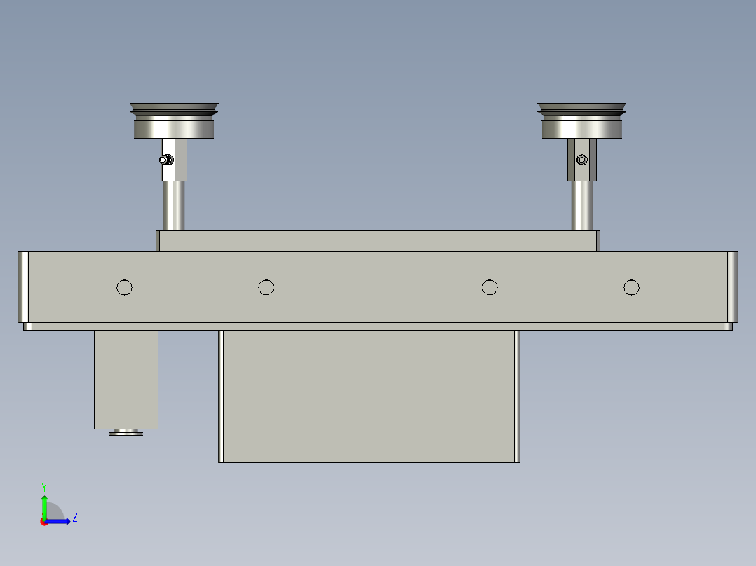 封new机器人前直壁板机器人夹具左视图