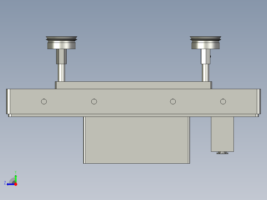 封new机器人前直壁板机器人夹具右视图