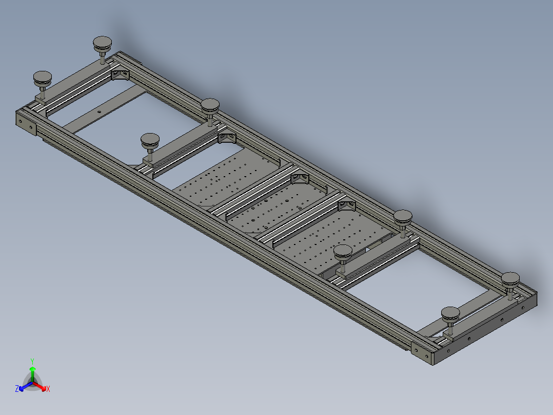 封new机器人前直壁板机器人夹具正等轴测图