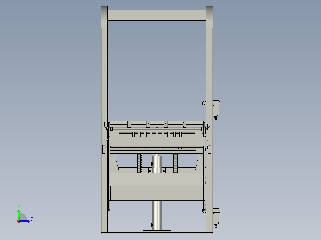 TSJ-05液压提升机总装左视图