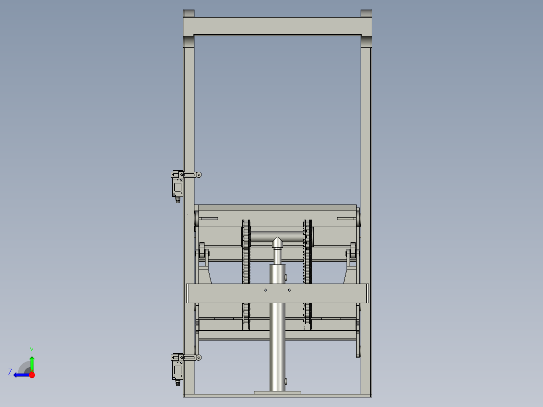 TSJ-05液压提升机总装右视图