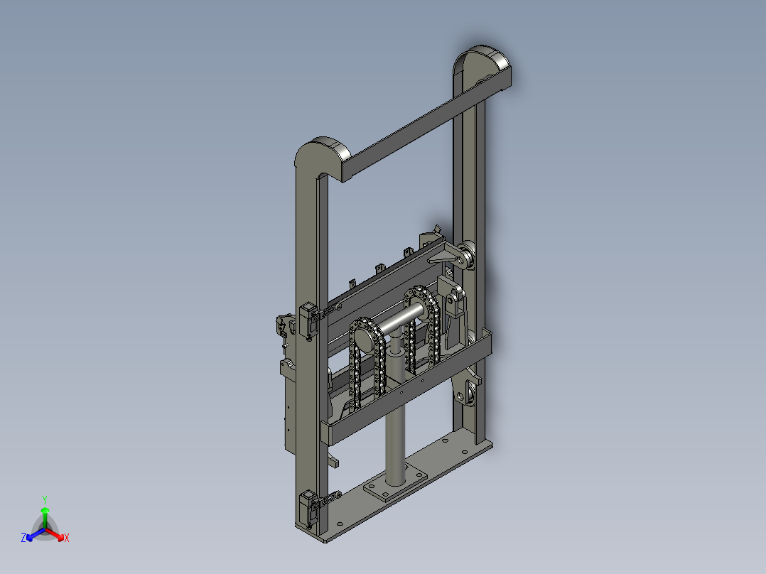 TSJ-05液压提升机总装正等轴测图