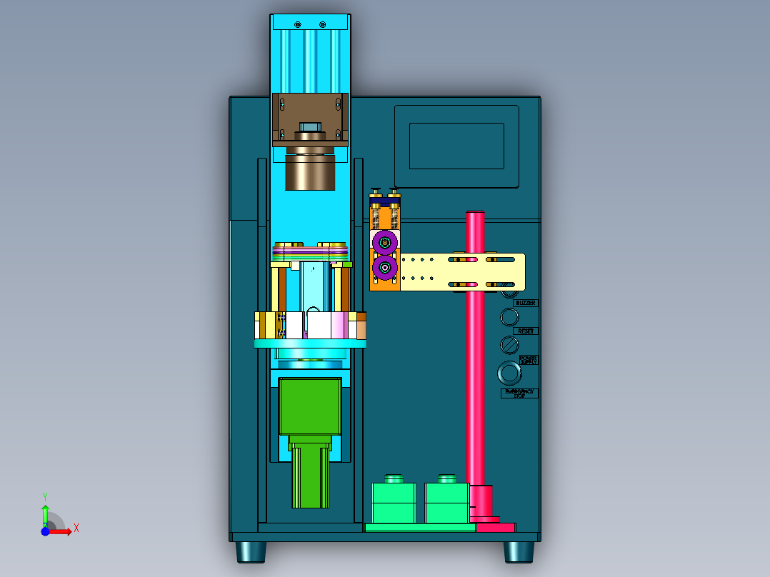 数控自动卷线机前视图