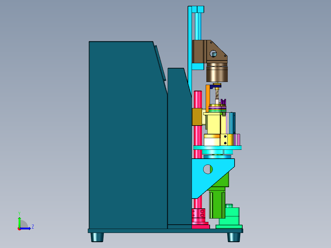 数控自动卷线机左视图