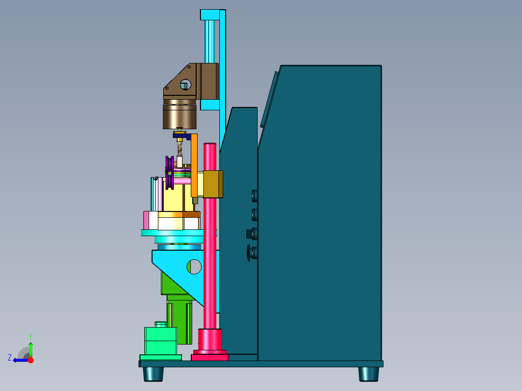 数控自动卷线机右视图