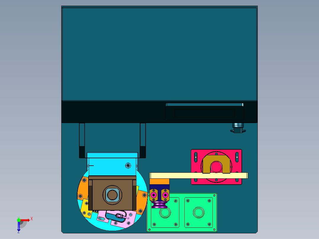 数控自动卷线机俯视图