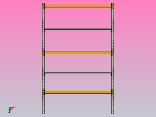 三立柱货架俯视缩略图