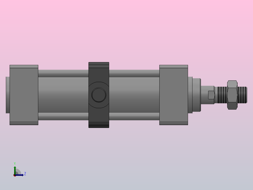 FS-MB标准气缸系列[FS-MDBT50-100Z]左视图