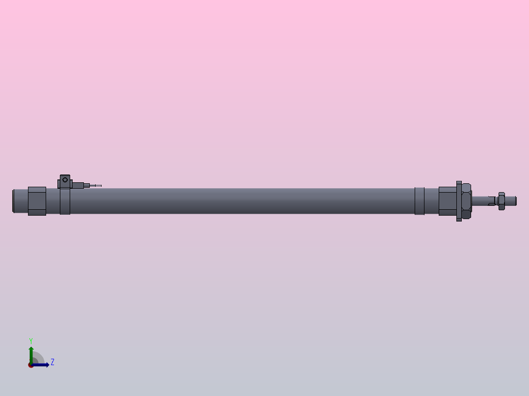 气缸CDM2F20-300Z-M9BZ左视图
