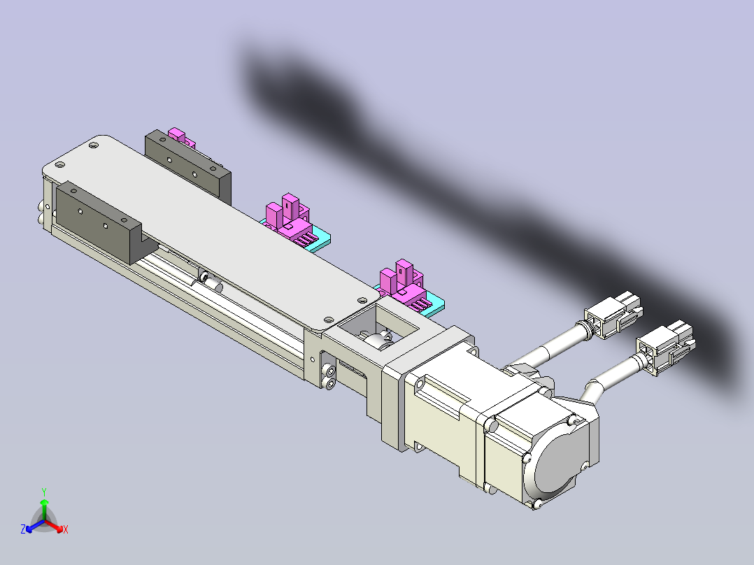上银KK40-150A1-F0带MSMD5AZG1A电机主视图