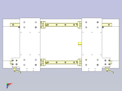 一款冲压组件间隔调节机构3D图纸俯视缩略图
