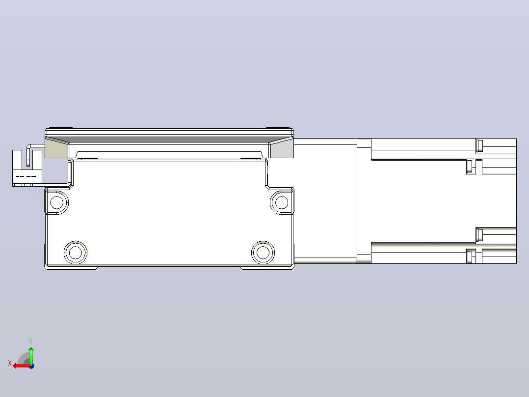 皮带直线轴双滑块型TPA-GCBS-120-P70-L575-DR-M20-N3后视图