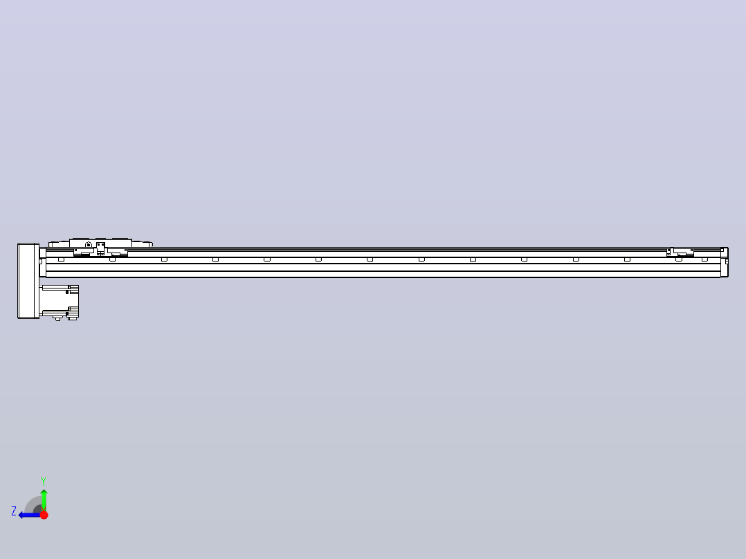 滚珠丝杠直线轴内置导轨TPA-GCR-120-1610C-L1100-MP-M40-N3右视图