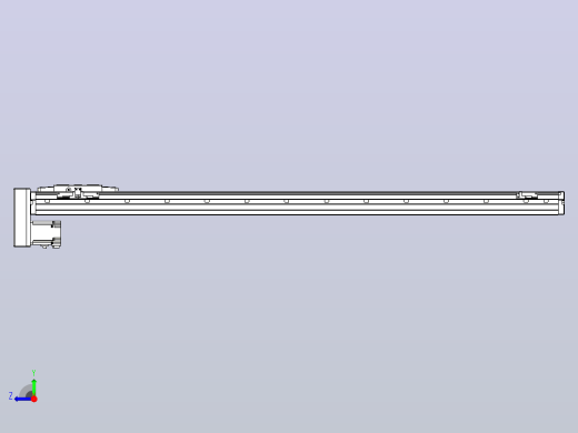 滚珠丝杠直线轴内置导轨TPA-GCR-120-1610C-L1100-MP-M40-N3右视缩略图