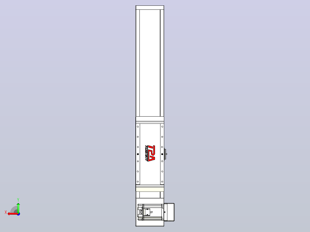 伺服电机集成皮带传动直线执行器TPA-OCB-140-256-L350-RU-P75-N3后视图
