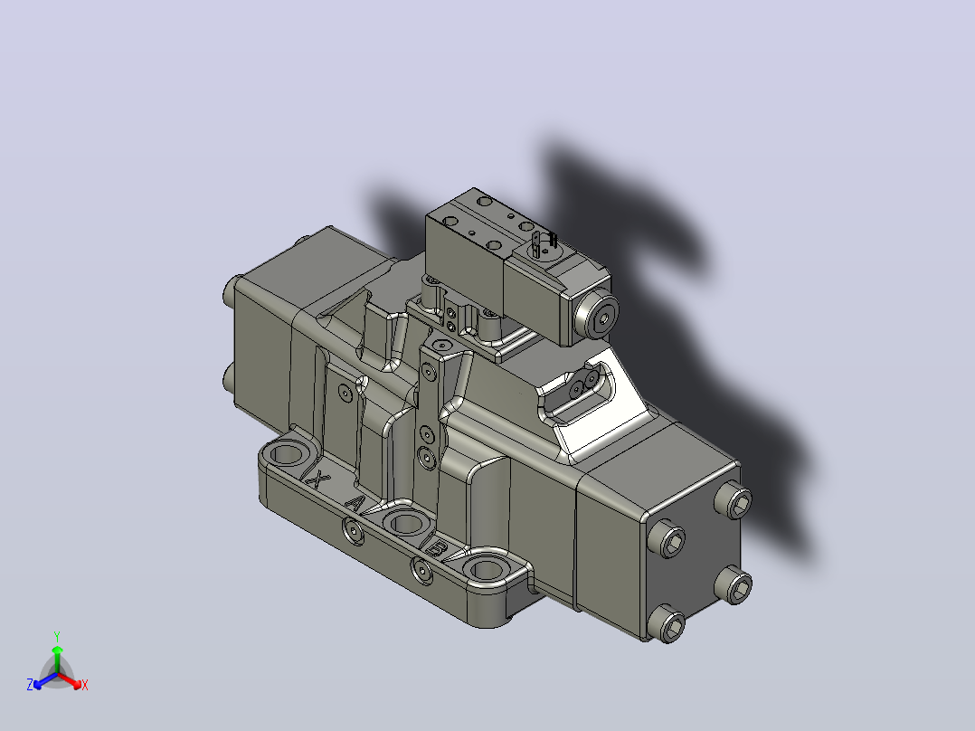 伊顿液压元件dg5v-10-h-a-m-u-10-dc-rock正等轴测图