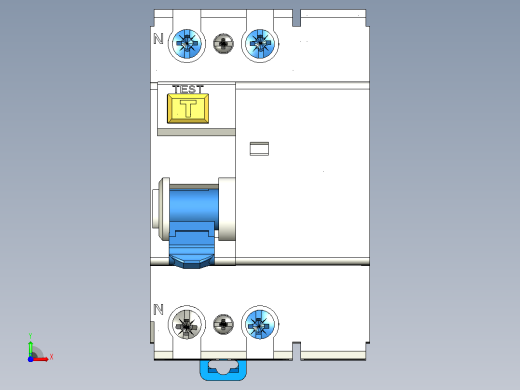 NL210_2p_剩余电流动作断路器三维模型202307前视缩略图