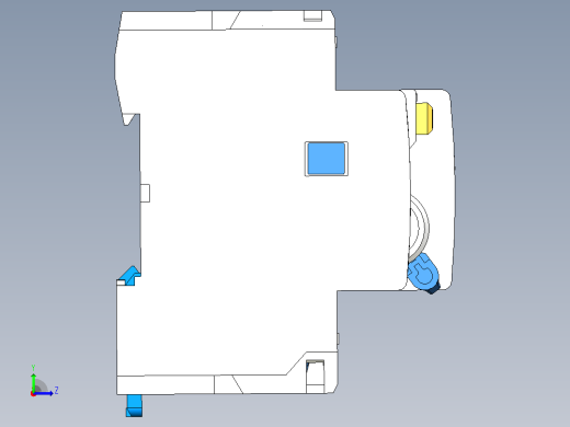 NL210_2p_剩余电流动作断路器三维模型202307左视缩略图