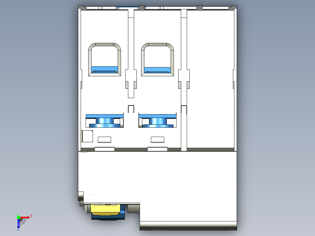 NL210_2p_剩余电流动作断路器三维模型202307俯视图