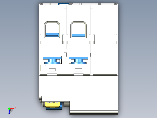NL210_2p_剩余电流动作断路器三维模型202307俯视缩略图