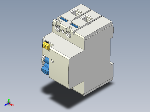 NL210_2p_剩余电流动作断路器三维模型202307正等轴测缩略图