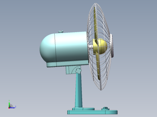 风扇3D模型左视缩略图