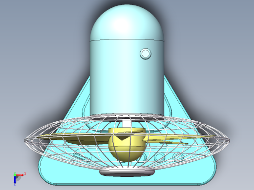风扇3D模型俯视缩略图