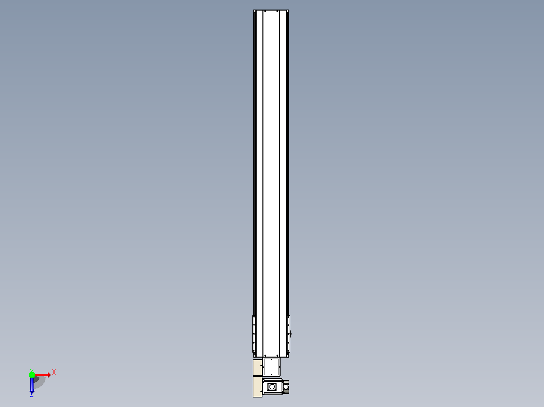 皮带直线轴半封闭可选导轨TPA-HNB-220D-176-L1750-ML-Y-P1K-N3俯视图