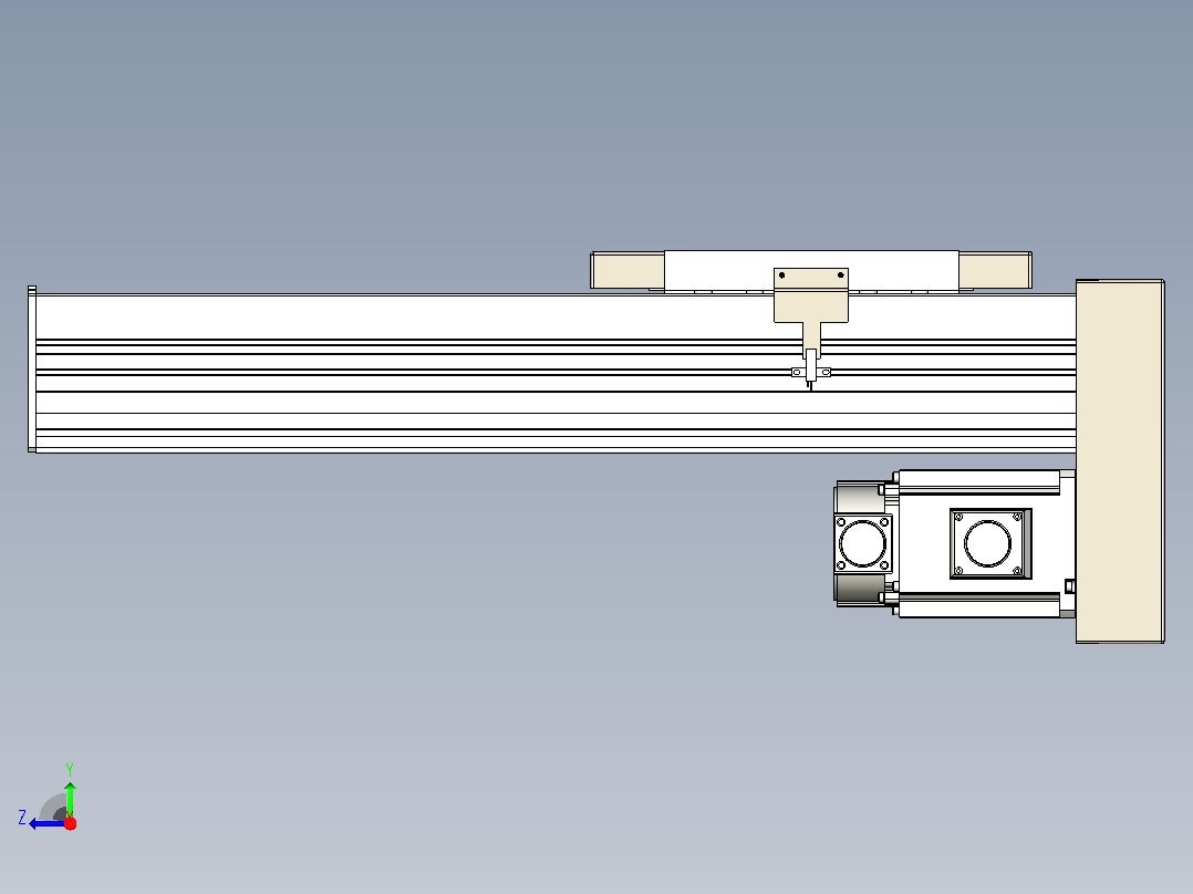 滚珠丝杠直线轴带导轨全封闭TPA-HCR-220D-3210C-L350-MP-C-P1K-N3右视图