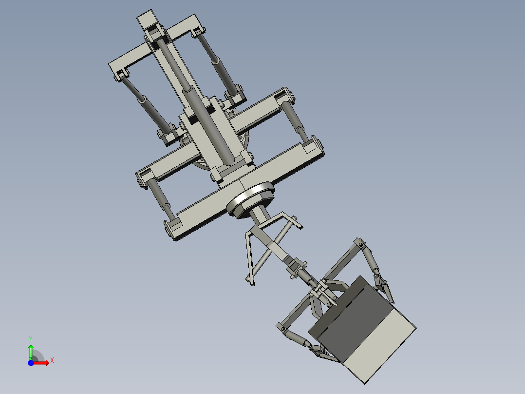 avr工业机械手模型3D图纸 CATIA设计 附STP IGS前视图