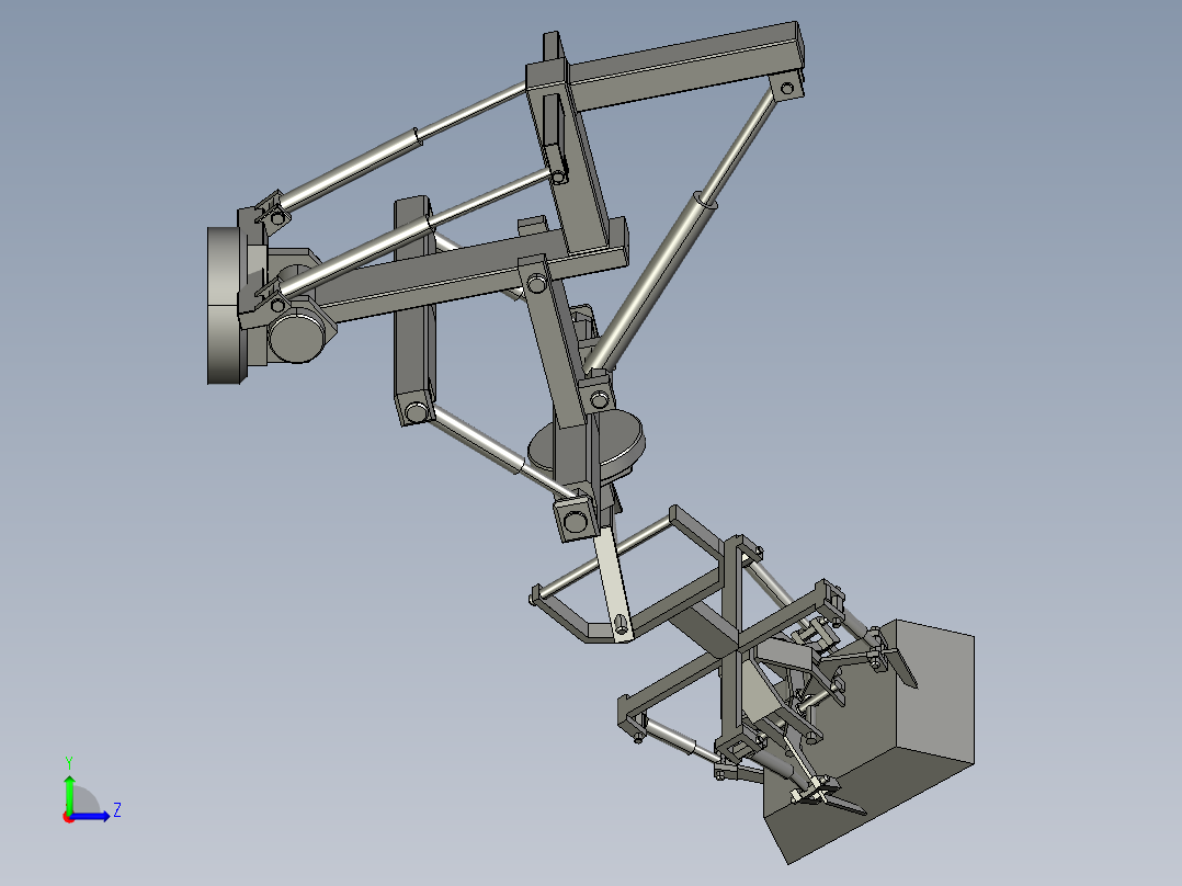 avr工业机械手模型3D图纸 CATIA设计 附STP IGS左视图