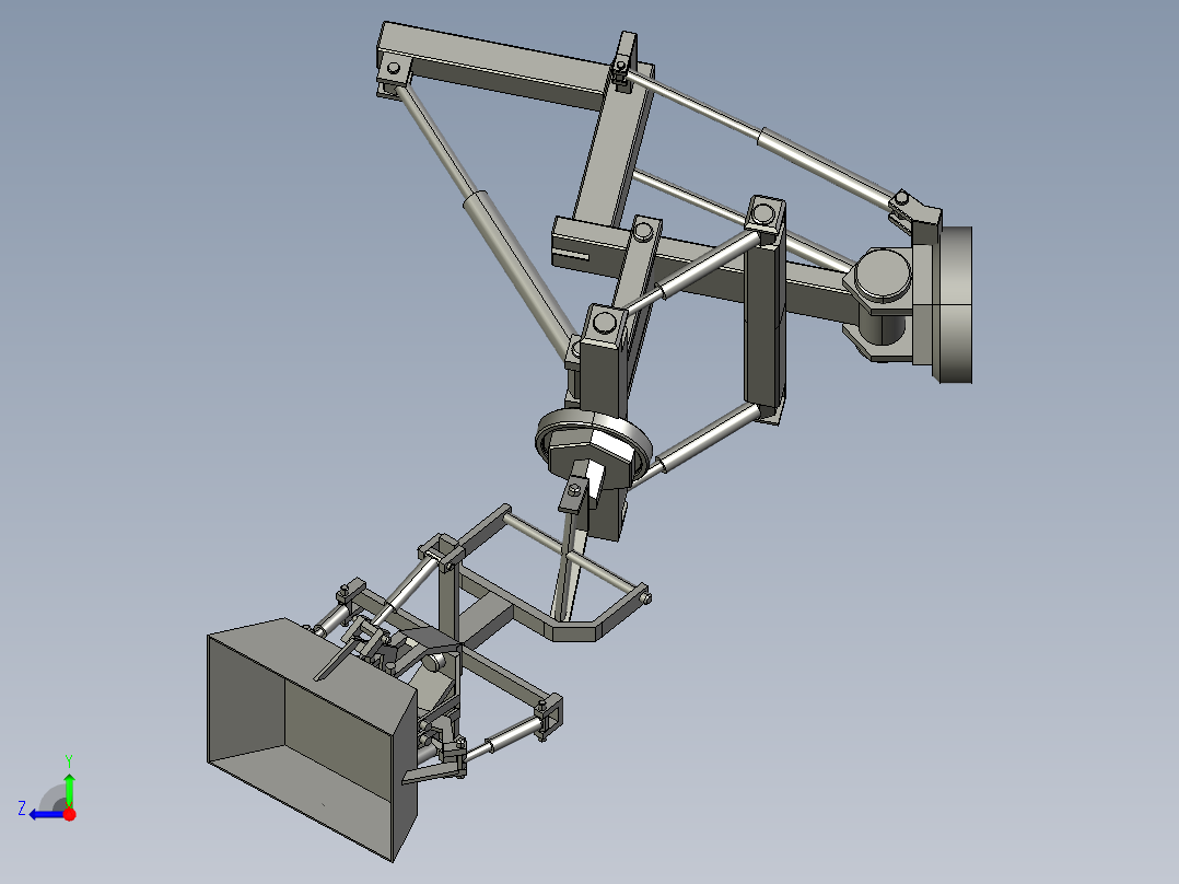 avr工业机械手模型3D图纸 CATIA设计 附STP IGS右视图